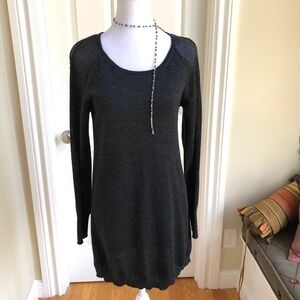 Eileen Fisher Dress Knit Wool Metallic Blend Gray Sweater (XS)